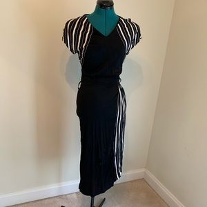 Vintage 1980 black and white dress